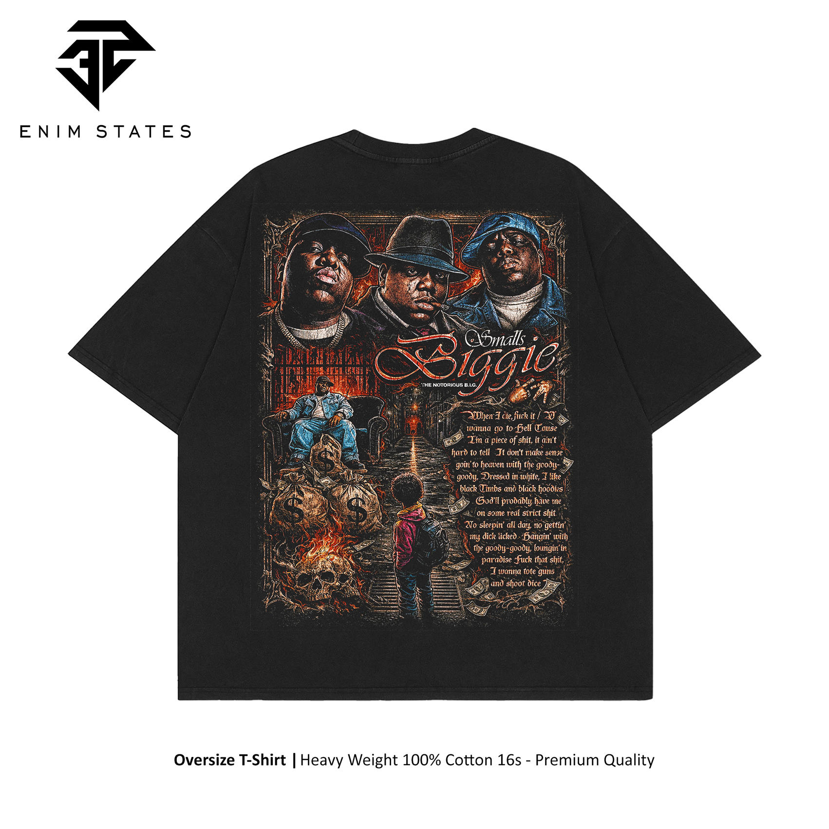 Tshirt Oversize Bootleg Biggie - King New York (back)