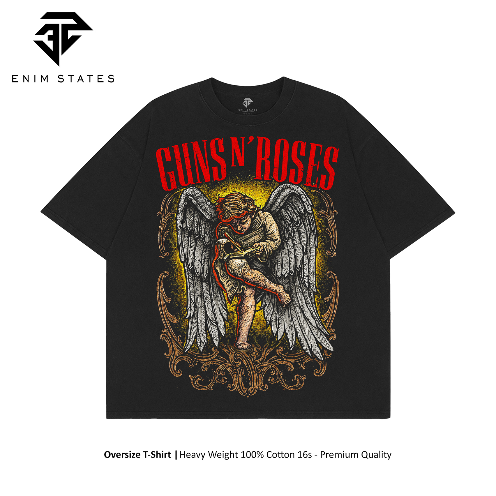 Tshirt Oversize Bootleg Gun and Roses - Angel noted