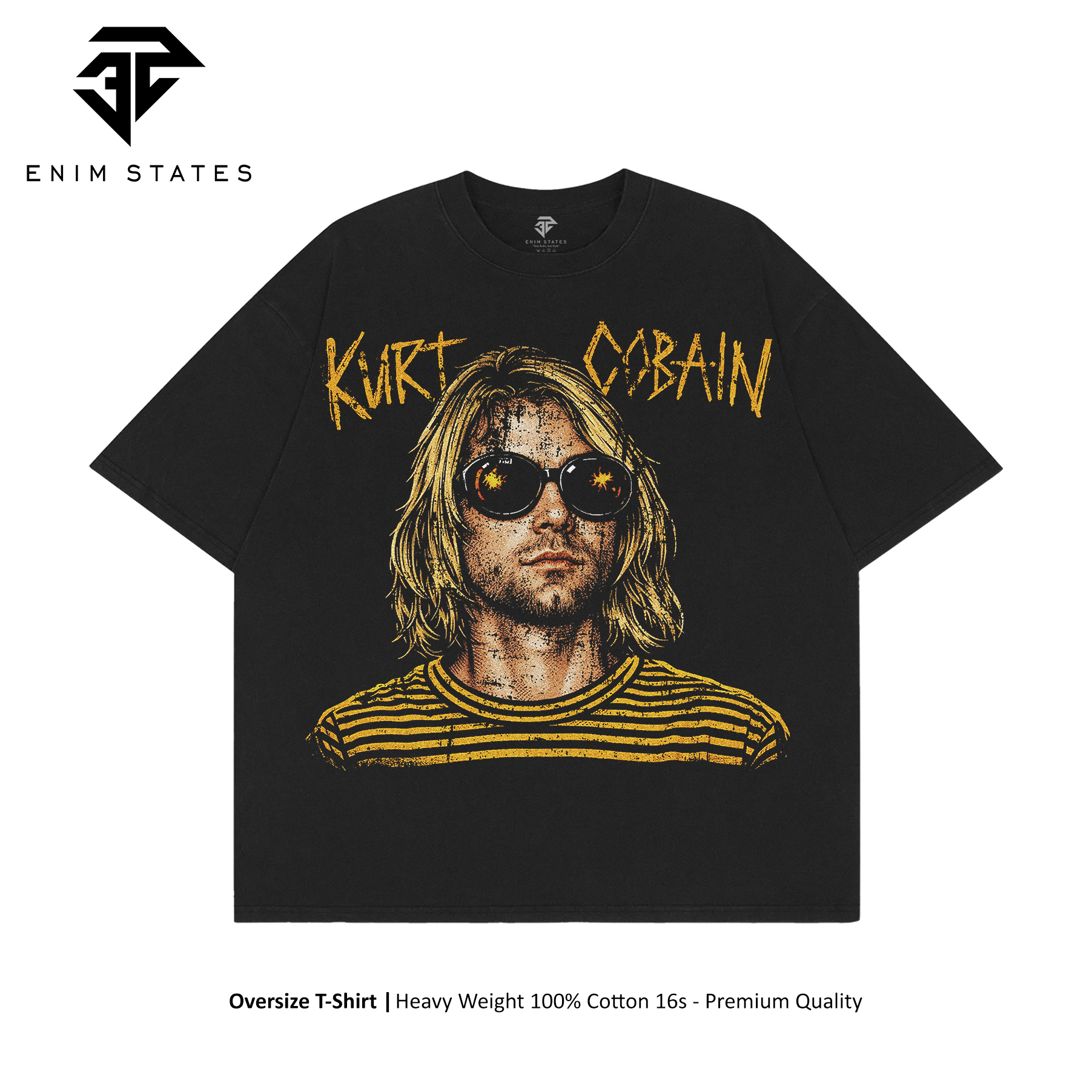 Tshirt Oversize Bootleg Kurt Cobain - With Glasses (front) 2