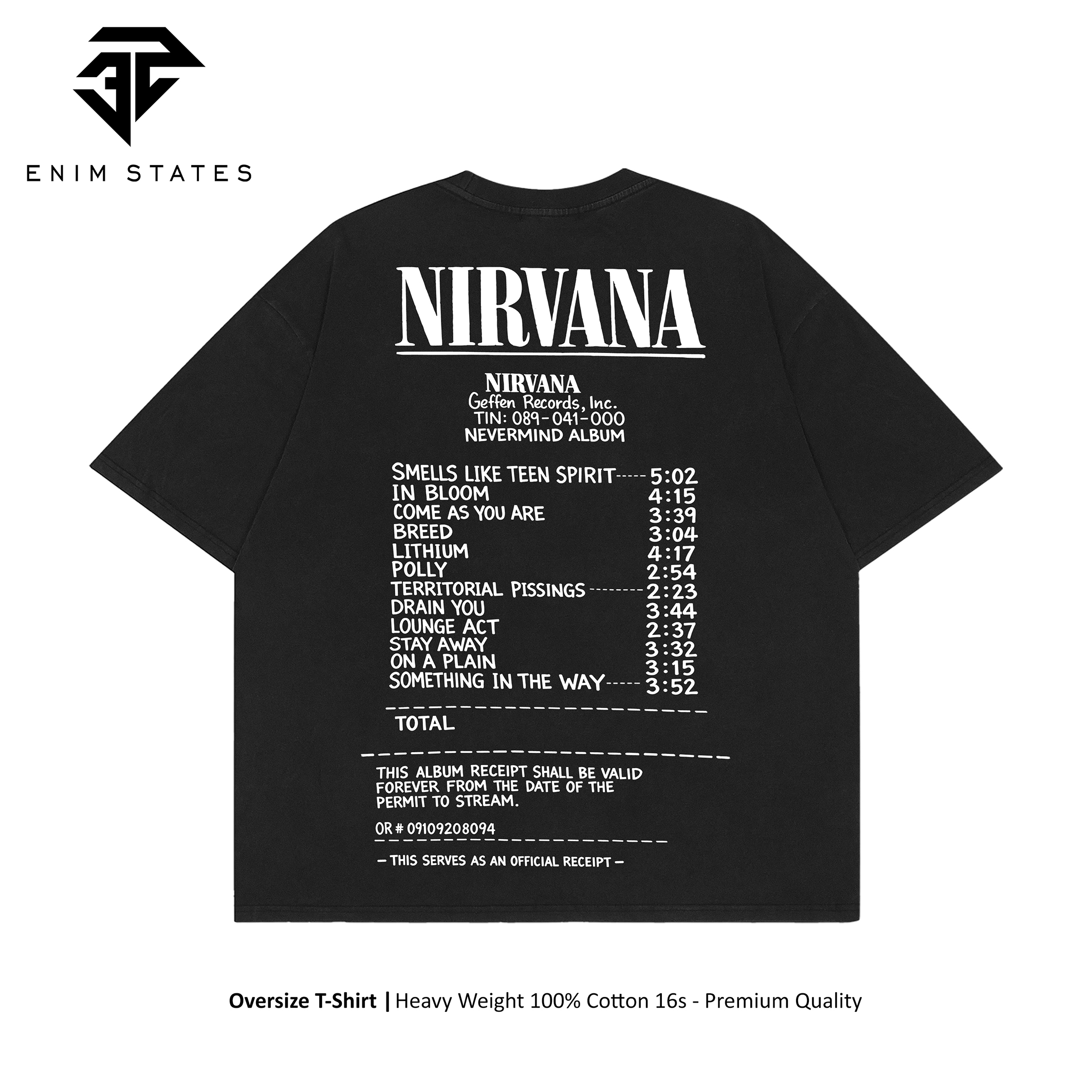 Tshirt Oversize Bootleg Nirvana - Accoustic (back)