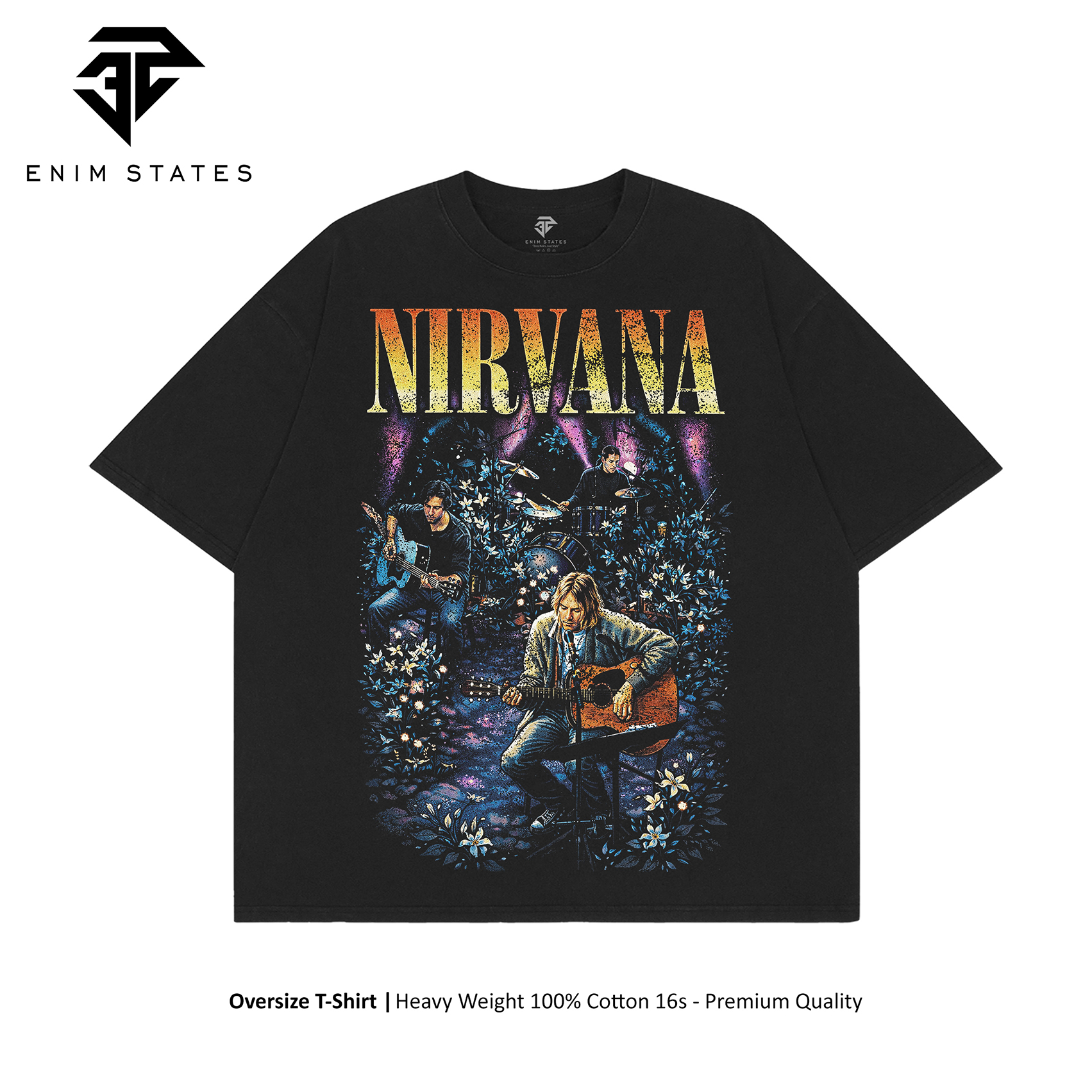 Tshirt Oversize Bootleg Nirvana - Accoustic (front)